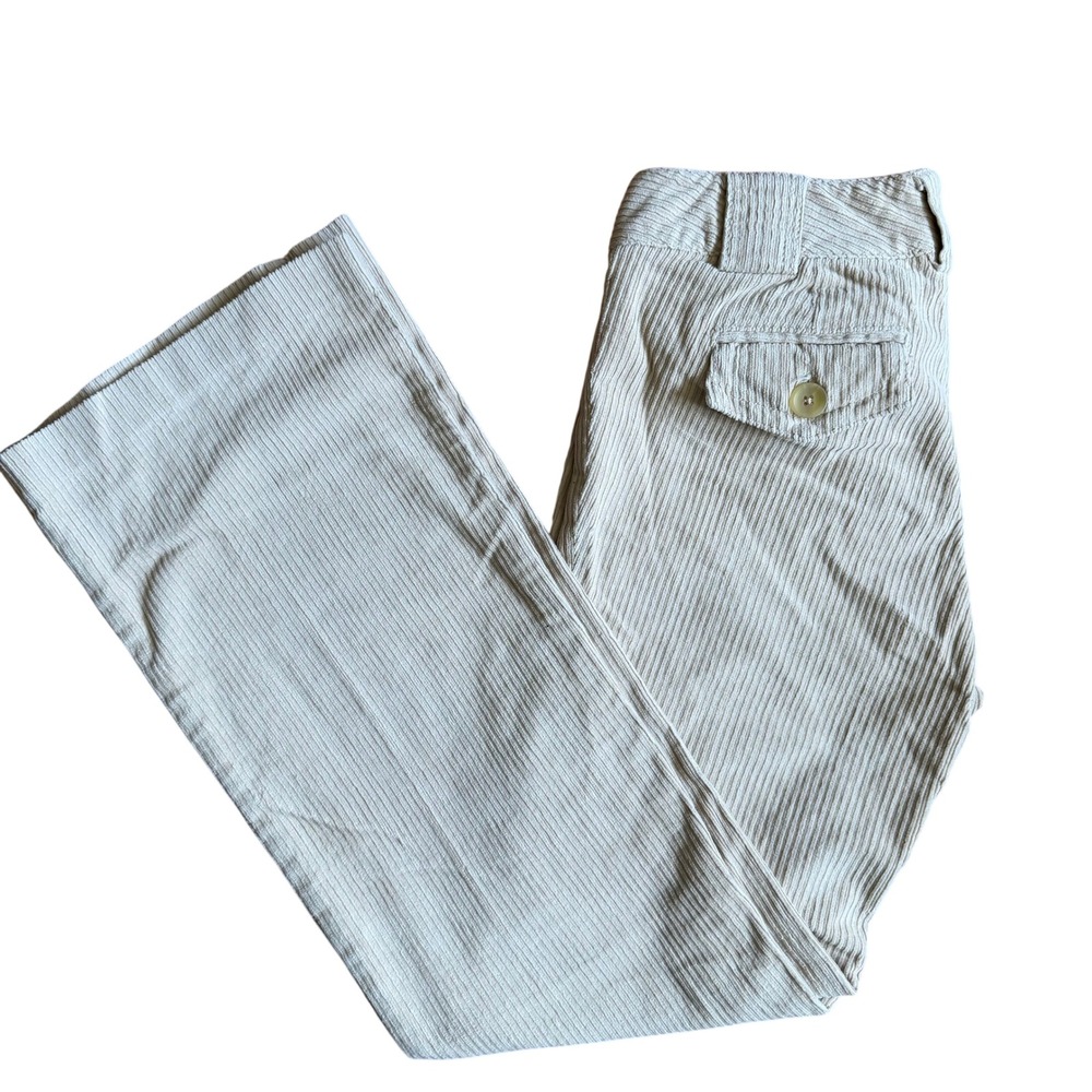 Y2K Banana Republic‎ Holiday 2004 Low Rise Beige Corduroy Pants 2